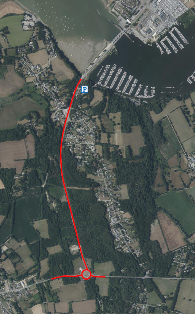 Plan de la portion de route impactée par les travaux.